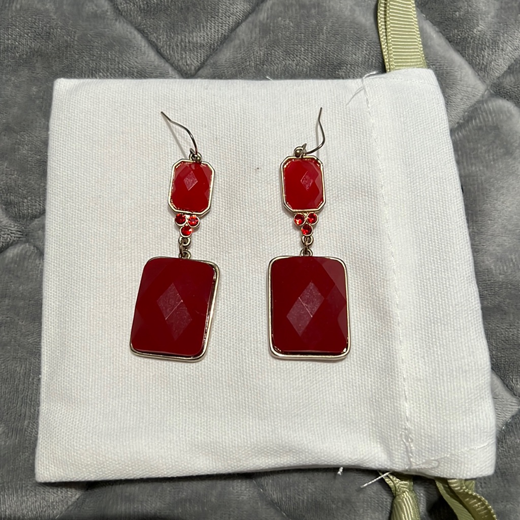 Red Dangle Earring